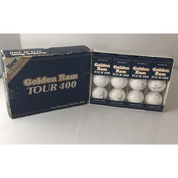 GOLDEN RAM Tour 400 12 Pack Golf Balls New In Original Box Vintage - Picture 1 of 6